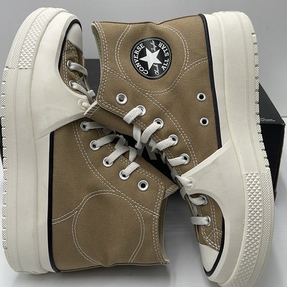 Converse Men’s CTAS CONSTRUCT HI ROASTED/BLACK/EGRET A03876C Platforms Sneakers - Picture 11 of 16